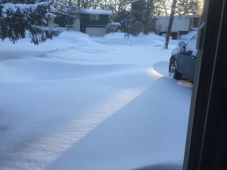 driveway with snow - discern God's will