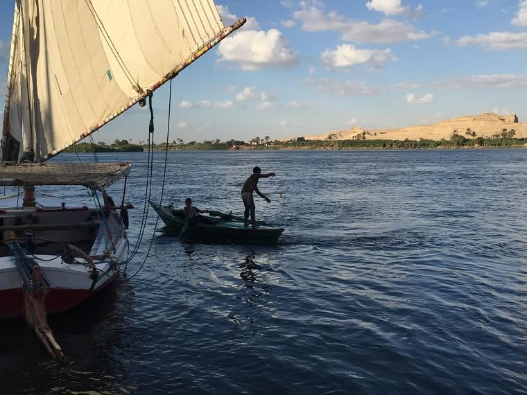 Minya Egypt Stand Firm Conference - boys fishing in the Nile river