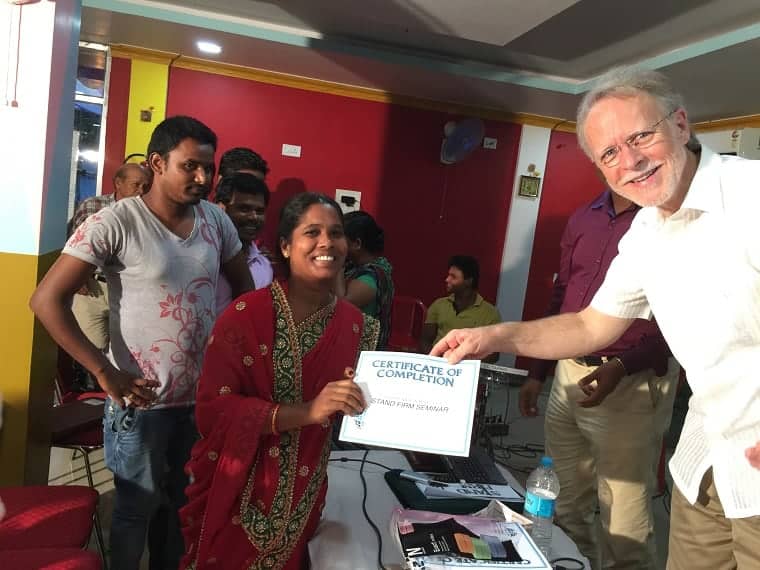 Pastors conference Orissa Pastors wife with certificate'